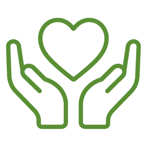 Heart hands icon