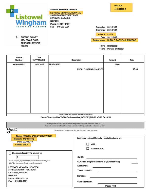 Sample Invoice for Online Payments